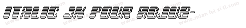 italic JK Four Adjus字体转换